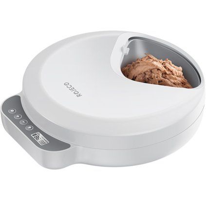 Krmítko pro kočky Rojeco F26 4 Meals Button Version s 2 ledovými balíčky (bílé)  Rojeco