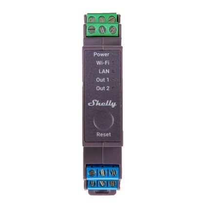 Shelly Pro 2 DIN Rail 2-channel Relay, WiFi/LAN  Shelly