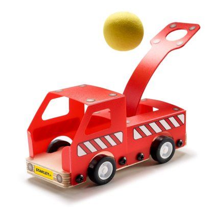 Stanley Jr. OK020-SY Stavebnice, auto s katapultem, dřevo  Stanley