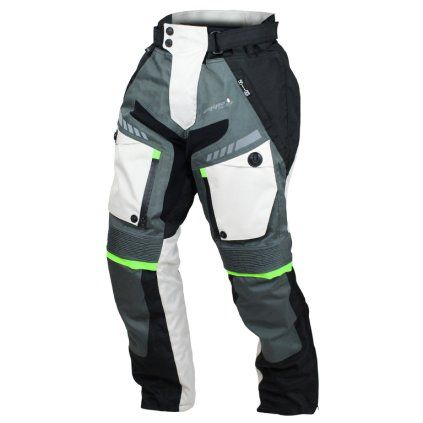 Kalhoty moto pánské FIORANO textilní šedé / bílé XL  Cappa Racing