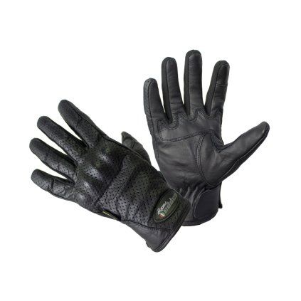 Rukavice moto MASS CE kožené krátké černé XL  Cappa Racing