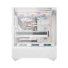 Počítačová skříň Darkflash DY460 (bílá) + 4 ventilátory ARGB