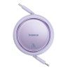 USB kabel Baseus Free2Pull USB-C to iP 20W 1m (purple)