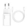 Baseus Super Si Quick Charger 1C 20W s kabelem USB-C pro Lightning 1m (bílá)
