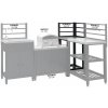 Modul rohový TORINO 3 pro venkovní kuchyň 47x47x123cm  Cattara