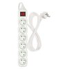 Prodlužovací kabel EMOS 2m, 6 zásuvek, s vypínačem, bílý, PVC, 1 mm2  EMOS