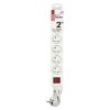 Prodlužovací kabel EMOS 2m, 6 zásuvek, s vypínačem, bílý, PVC, 1 mm2  EMOS