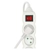 Prodlužovací kabel EMOS 2m, 6 zásuvek, s vypínačem, bílý, PVC, 1 mm2  EMOS