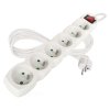 Prodlužovací kabel EMOS 2m, 6 zásuvek, s vypínačem, bílý, PVC, 1 mm2  EMOS