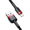 Baseus Cafule USB Lightning kabel 2,4A 0,5m (červeno-černý)