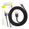 Baseus Cafule USB Lightning kabel 2.4A 1m (červeno-černý)