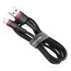 Baseus Cafule USB Lightning kabel 2.4A 1m (červeno-černý)