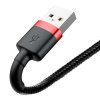 Baseus Cafule USB Lightning kabel 2.4A 1m (červeno-černý)