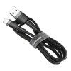 Baseus Cafule USB Lightning kabel 2,4A 1m (šedo-černý)