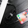 Baseus Cafule USB Lightning kabel 2,4A 1m (šedo-černý)