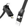 Blitzwolf BW-HDC7 4 v 1 USB+C+Hromosvod 240W 1,2 m (černý)
