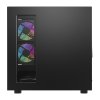 Počítačová skříň DarkFlash DS950V s displejem (černá) + 6 ventilátorů